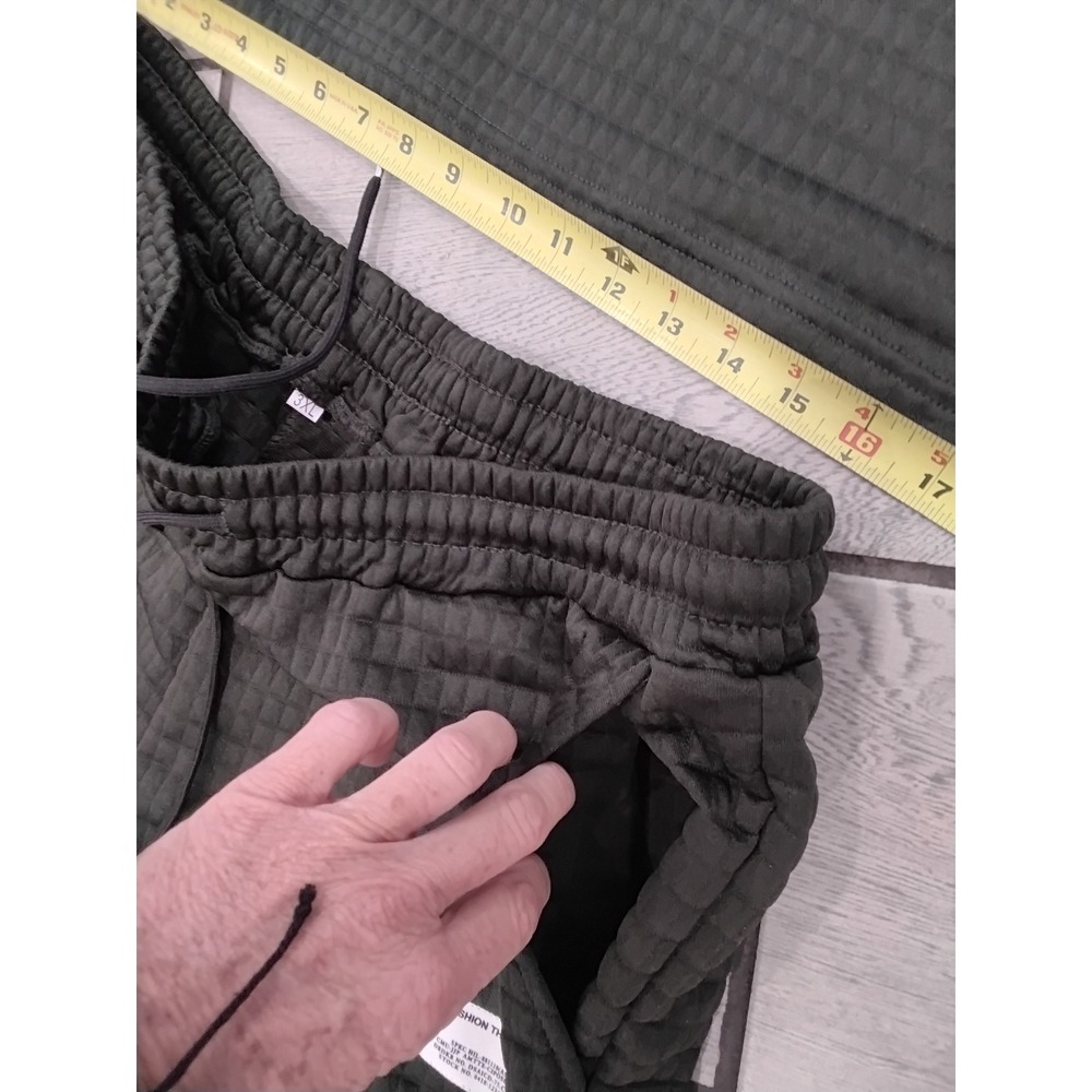 Refashion The Future Mens 3XL Quilted Texture T-Shirt and Shorts Set Charcoal - Picture 5 of 8
